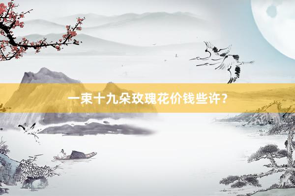 一束十九朵玫瑰花价钱些许？
