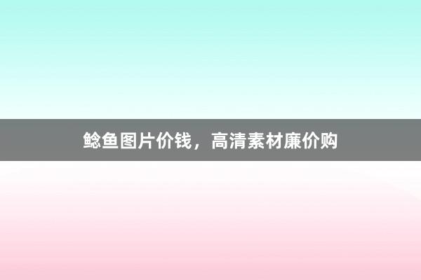 鲶鱼图片价钱，高清素材廉价购